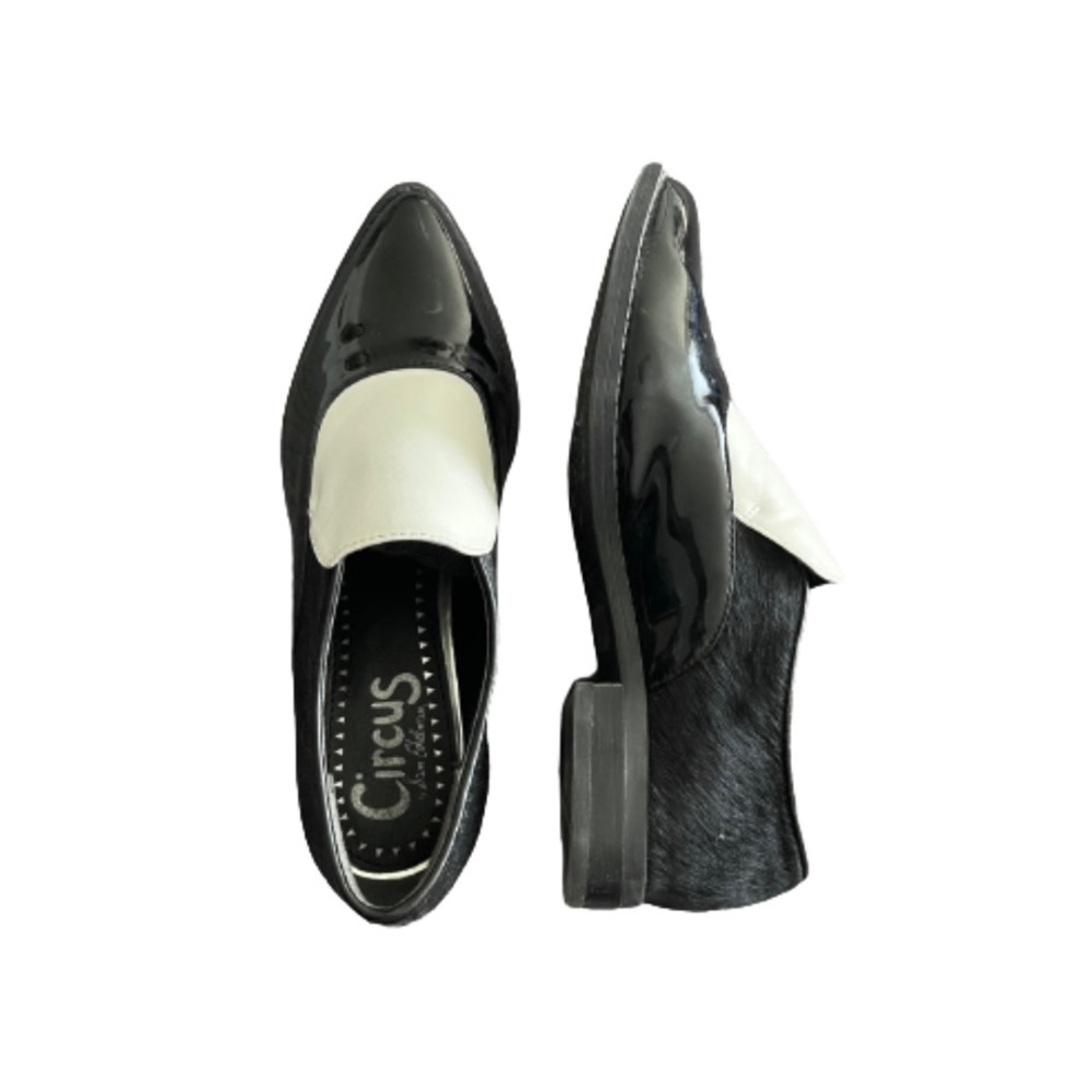 BLACK AND WHITE TUX SHOES leather, hide shoes